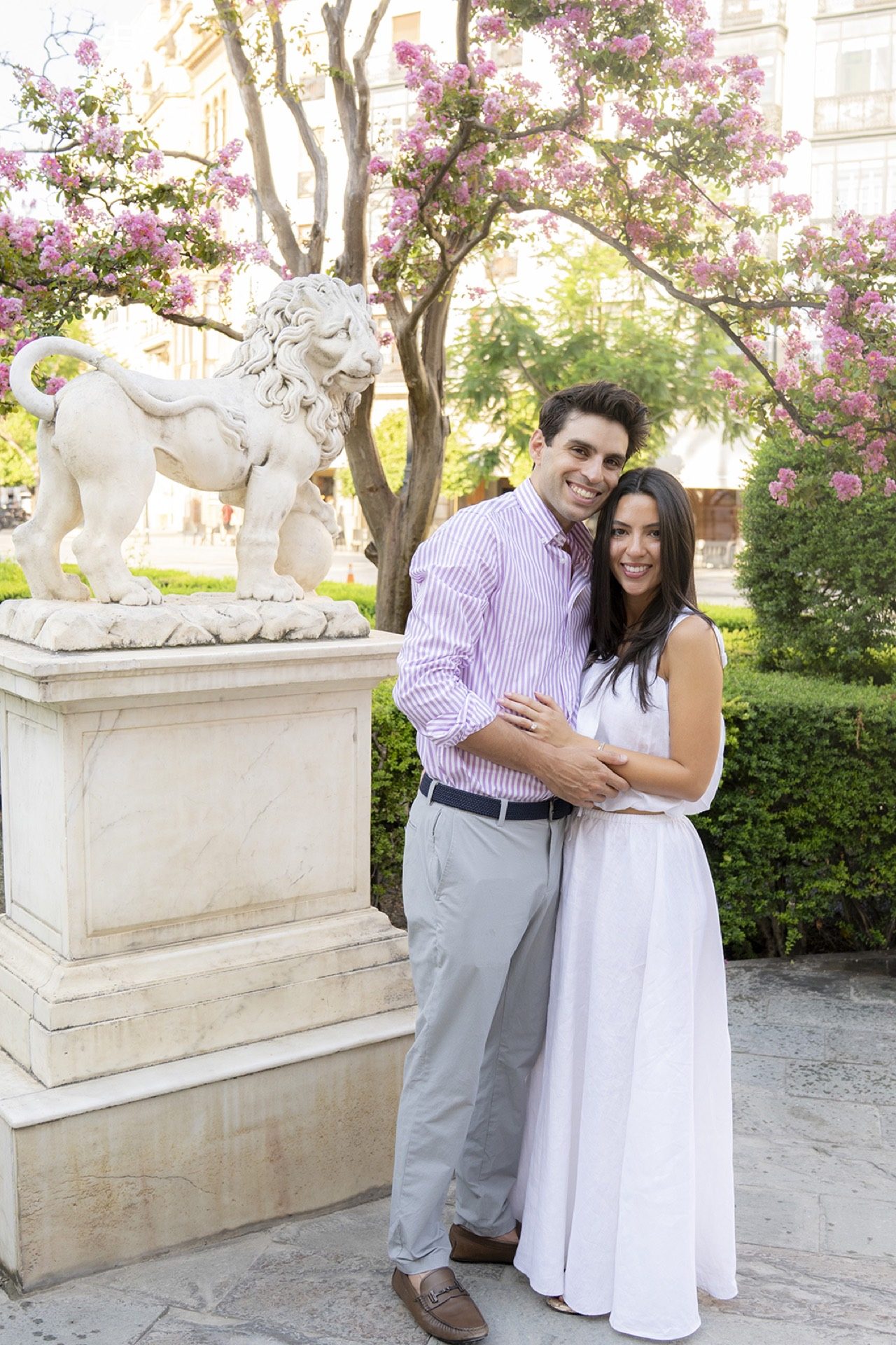 Portrait session at a Seville landmark