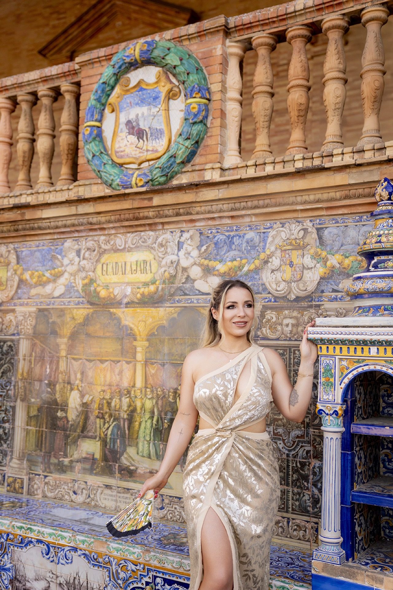 Editorial fashion portrait in Seville, Andalusia